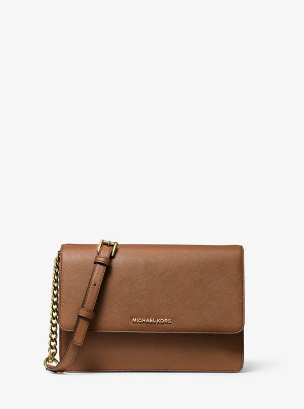Damske Crossbody Kabelka Michael Kors Daniela Large Saffiano Leather Hnede - Kabelky Michael Kors Sleva | OXPEB-3942